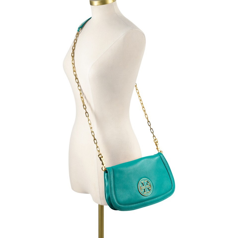 TORY BURCH Green Crossbody with removable strap